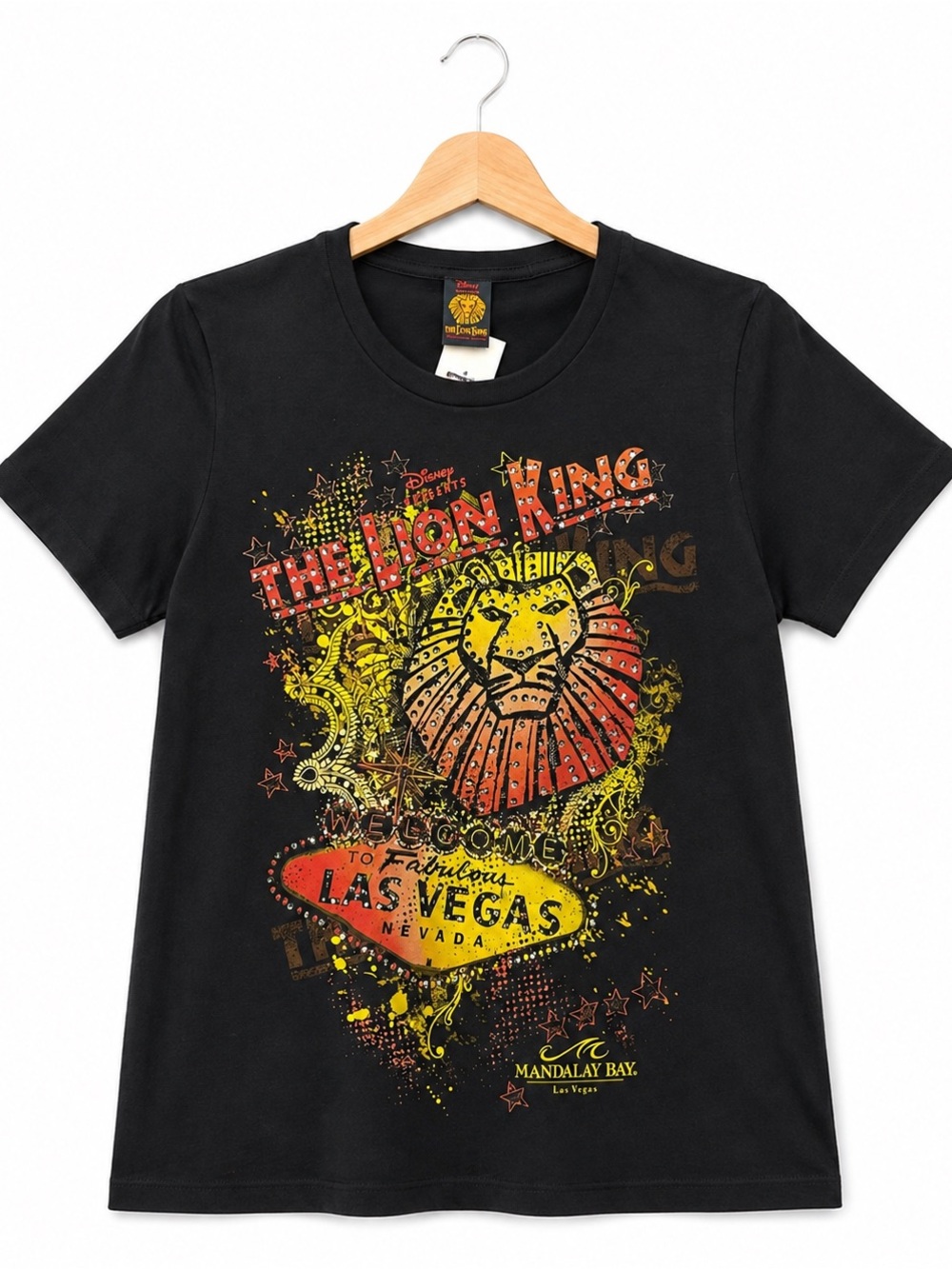 NWT Disney The Lion King Las Vegas Mandalay Bay glitter Graphic Tee Shirt Size L
